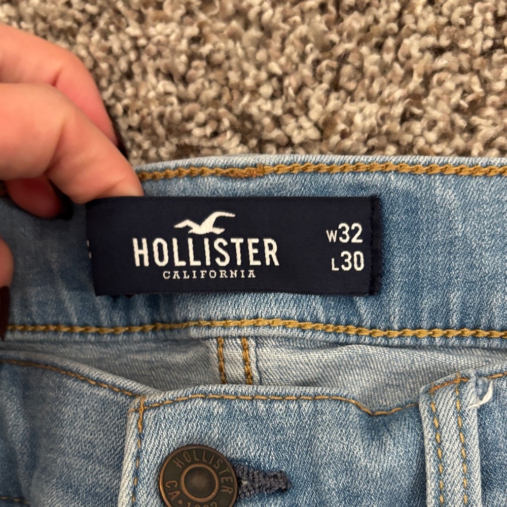 Hollister Men's Sky Blue Skinny Jeans - Picture 2 of 7